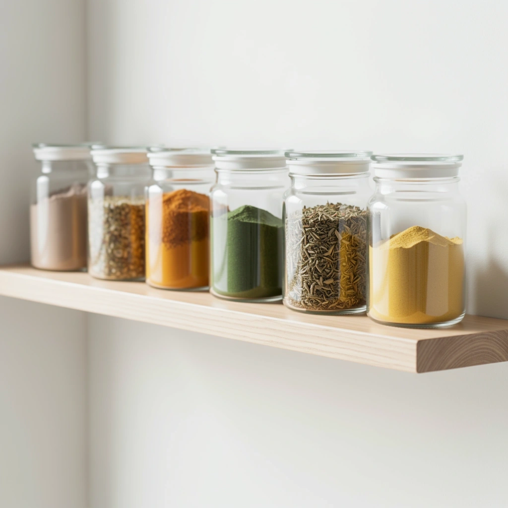 Apothecary style setup